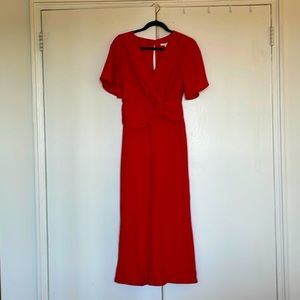 Anthropologie red jumpsuit, Harlyn brand, XS, new with tags